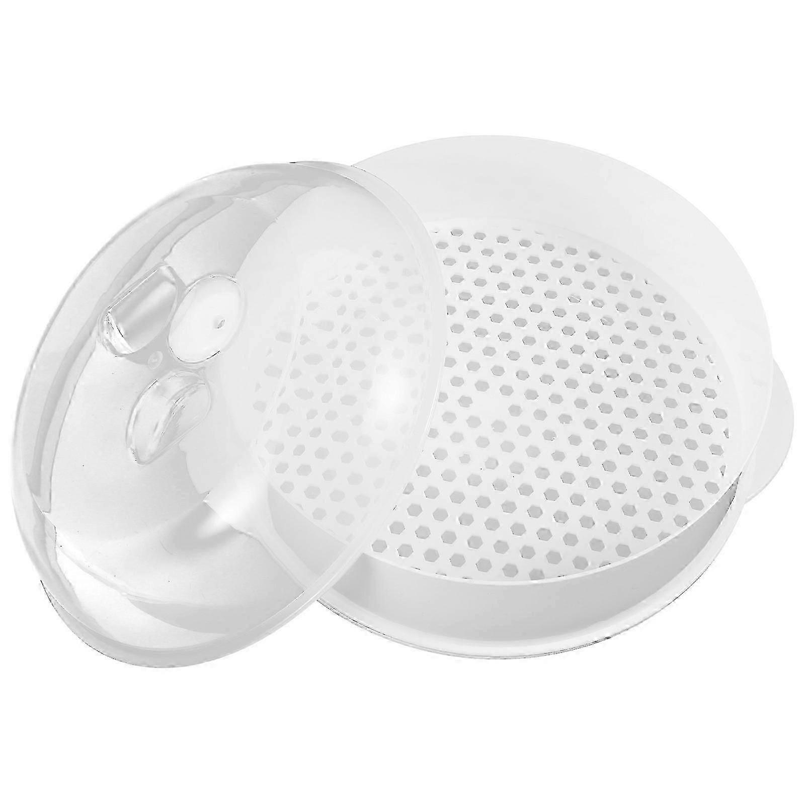 Microwave Steamer Basket with Transparent Upper Cover 1Pc