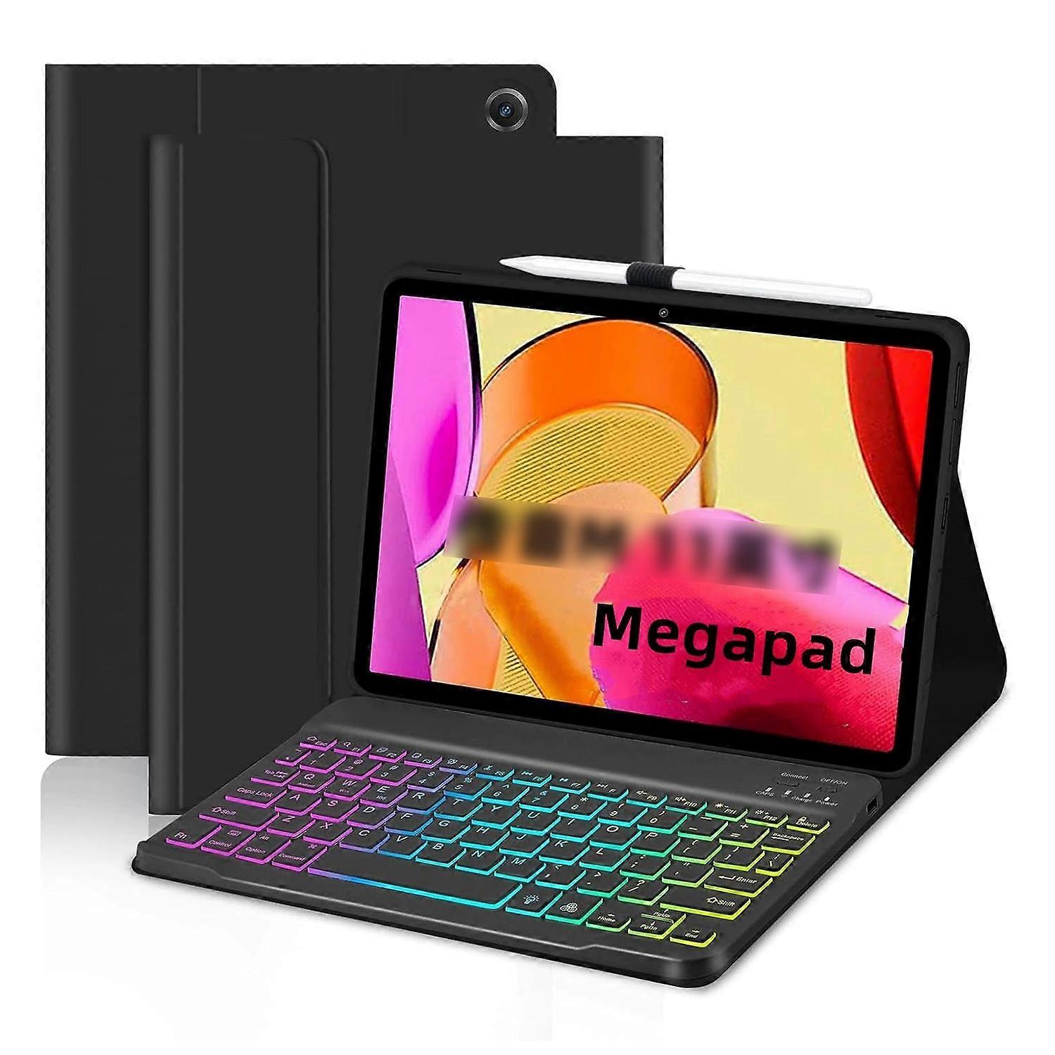 Backlight Bluetooth Keyboard PU Case For Tecno Megapad 11