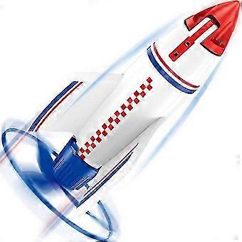 Wiederaufladbares Raketenwerfer-Spielzeug für Kinder mit sicherem Landepropeller, STEM-Raumschiff fliegt 18 Meter weit
