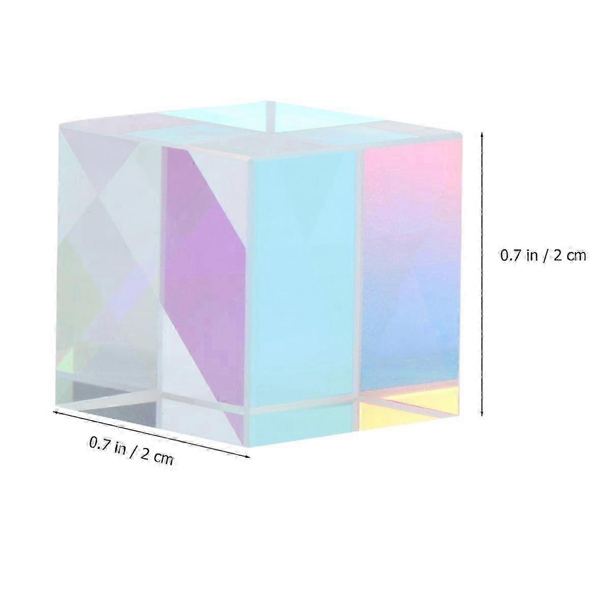 Rgb Dispersion Cube 3Pcs Optical Prism compatible with Educational Physics Use