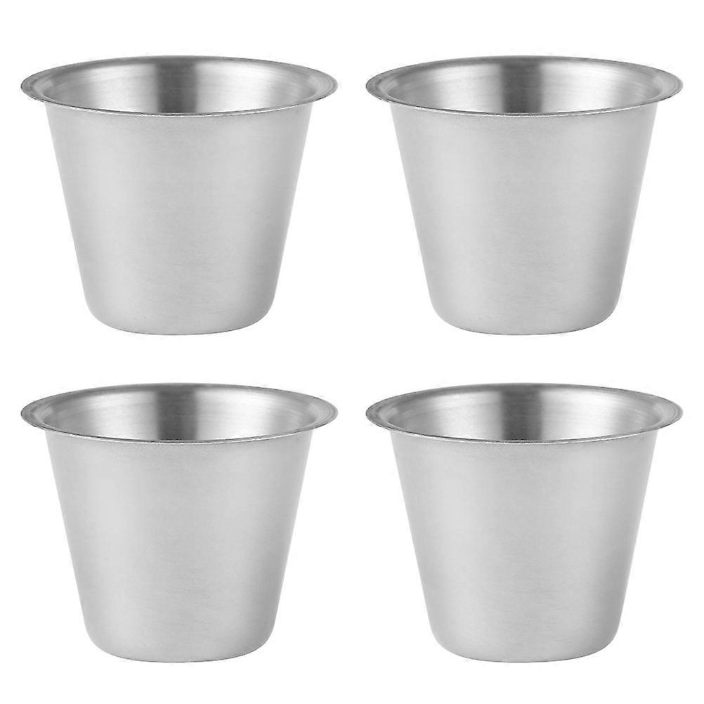 Sauce Container Stainless Steel Sauce Cups for Multi-Function Condiment 4Pcs