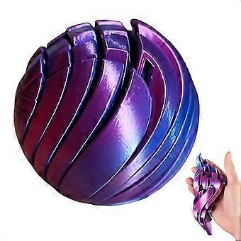 Palla antistress a forma di slime stampata in 3D, giocattolo portatile per alleviare l'ansia, palla a ingranaggi deformabile, giocattolo sensoriale per bambini e adulti con ADHD SQ3