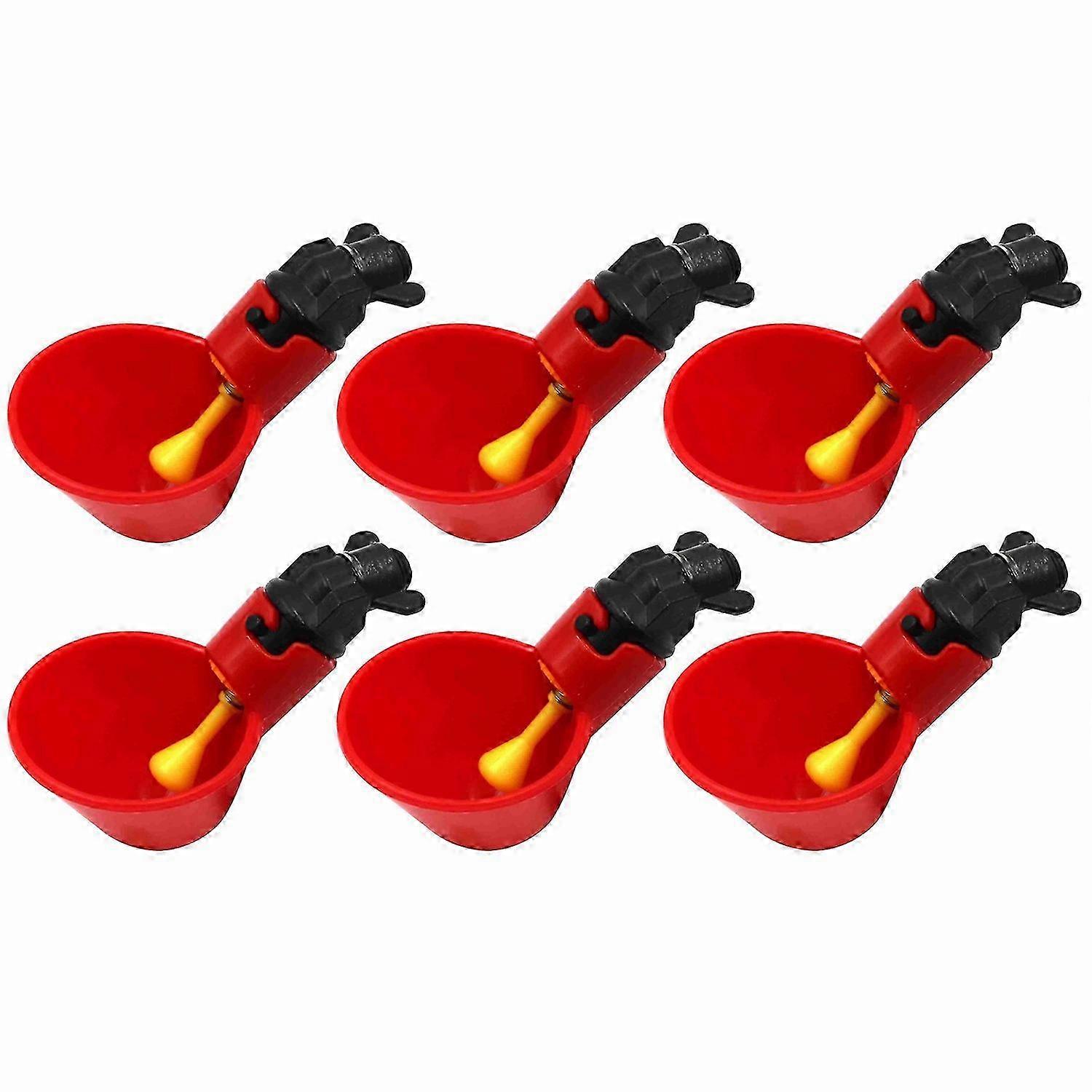 Auto Watering Drinker System compatible with Chickens, Ducks, , Etc. 6Pcs