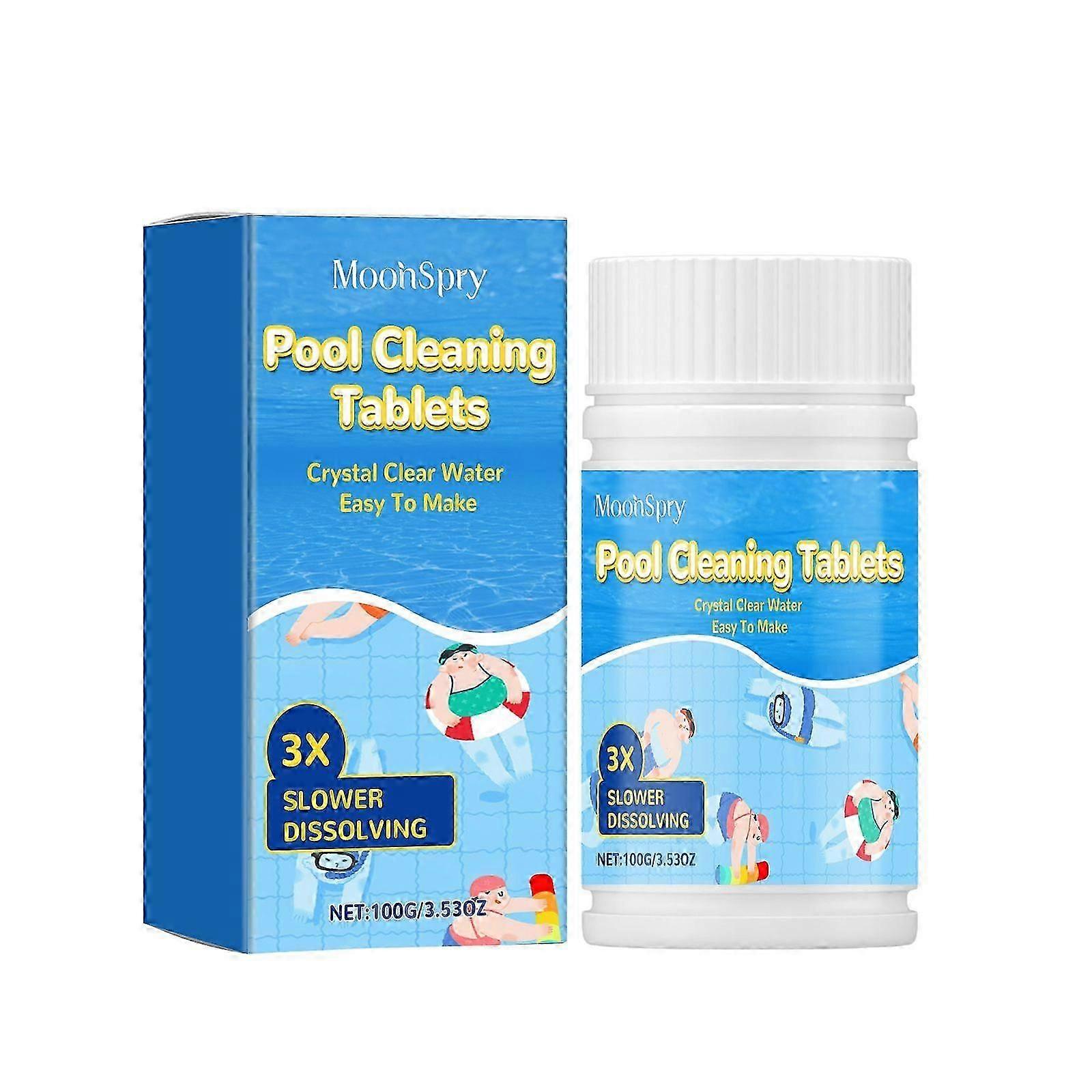 MoonSpry Pool Cleaner Tablets, Multi-Purpose Effervescent for Pool Water Maintenance