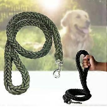 Heavy Duty Double Strand Rope Dog Leash & Collar Set Metal Chain Buckle