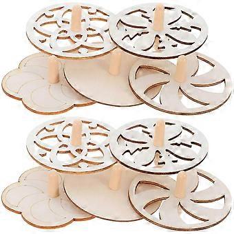 10pcs Diy Wooden Spinning Tops For Children Spinning Top Toy Spinning Gyro Toy Wooden Gyro Funny Gyro Toy Wooden Children Painting Gyro 2026