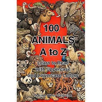 100 animals a to z - learn to read with uppercase and lowercase letters