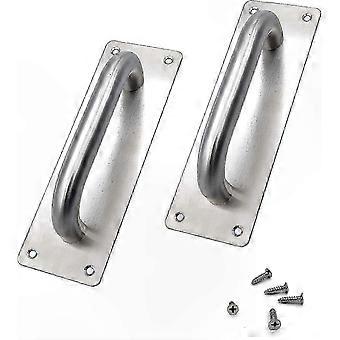 Schiebetürgriffe aus Edelstahl mit Metallplatte, 200x65mm, 2er Pack