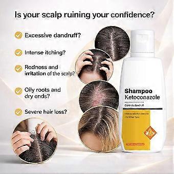 1Pcs 90ml Ketoconazole Anti-Dandruff Shampoo, Gentle Scalp Care for Dandruff Relief & Itchy Scalp, Moisturizing Shampoo for All Hair Types