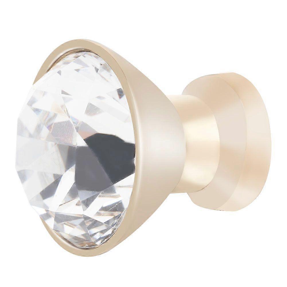 4Pcs 30mm Crystal Cabinet Dresser Knobs Single Hole Cupboard Drawer Knobs Pull Handles(Gold)