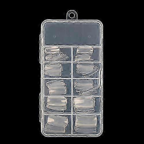 Transparent Fake Nails Transparent Rectangle Full Coverage Press Nails-Yvan