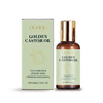 OUHOE Castor Oil, Roller voedt, verheldert en verzacht het haar, hydrateert, hydrateert en voedt de huid met multifunctionele verzorging