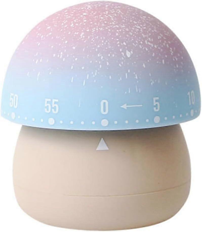 Mushroom-Shaped Plastic Kitchen Mechanical Timer, Baking Accessory, Cartoon Design Timer, Cooking Timing Reminder