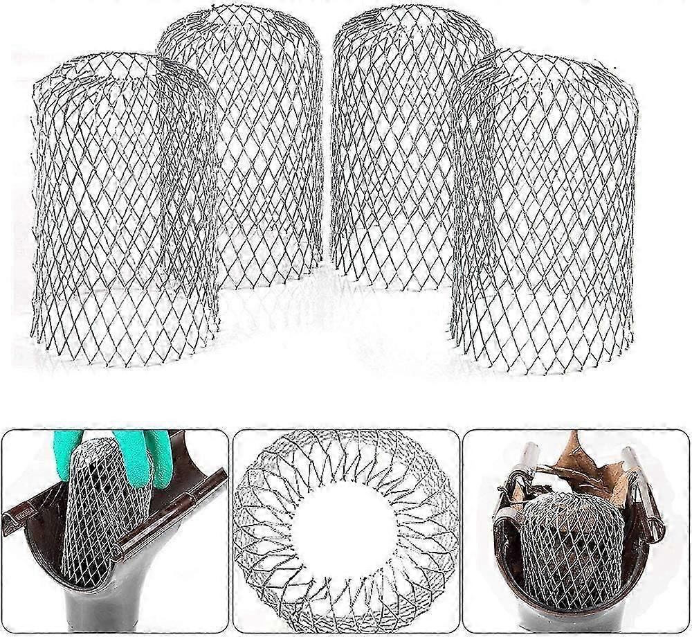 4PCS Aluminum Gutter Screens Metal Gutter Guards Expandable Gutter Guards Gutter Strainer