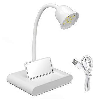 20W neglehærdningsmaskine 8 stk. lyschips LED spejl gel polish tørretumbler med USB-kabel til hjemmesalon AQ