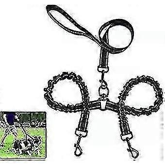 Double Dog Leash For 2 Dogs,dog Leash,360tangle-free Double Dog Leash,multifunctional Detachable Leash,elastic Material Shock Absorption