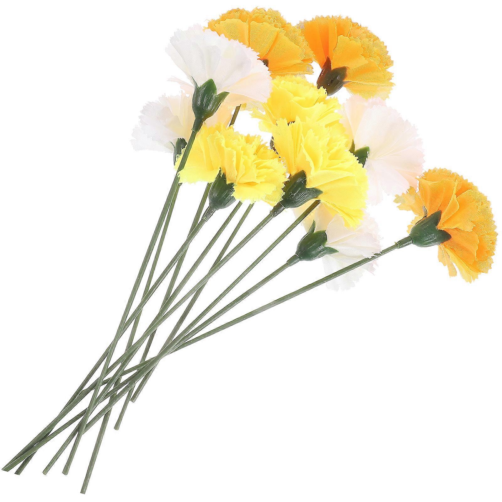 Simulation Marigold Artificial Flower for Decor 1Set with Iron Wire