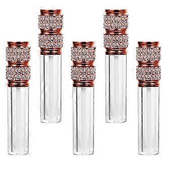 Rhinestone Lipstick Bottle for Storage with 5Pcs Gloss Holders