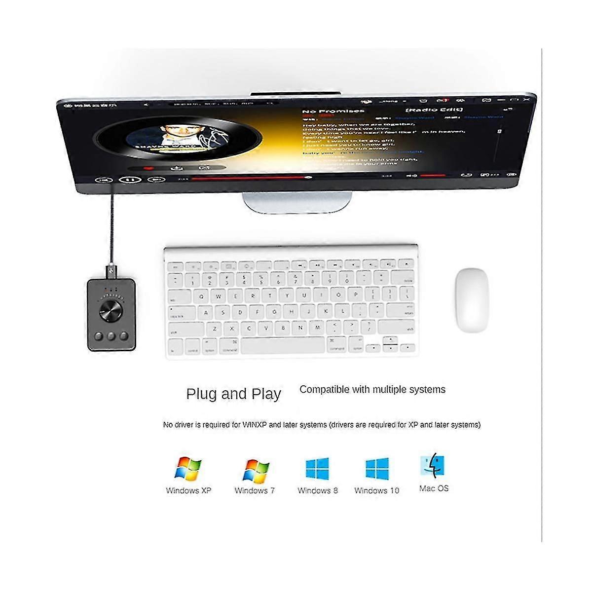 3 Modes Usb Computer Volume Controller Bluetooth Multimedia External Audio Volume Control Adjust Kn