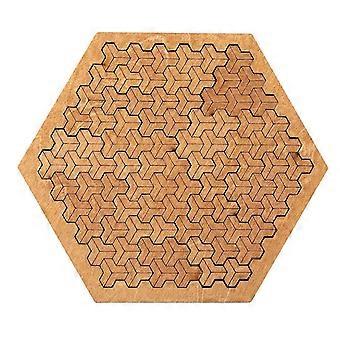 Fraktal-Holzpuzzle – Logikrätsel, kniffliges Puzzle für Erwachsene, unregelmäßige Form & herausforderndes Design