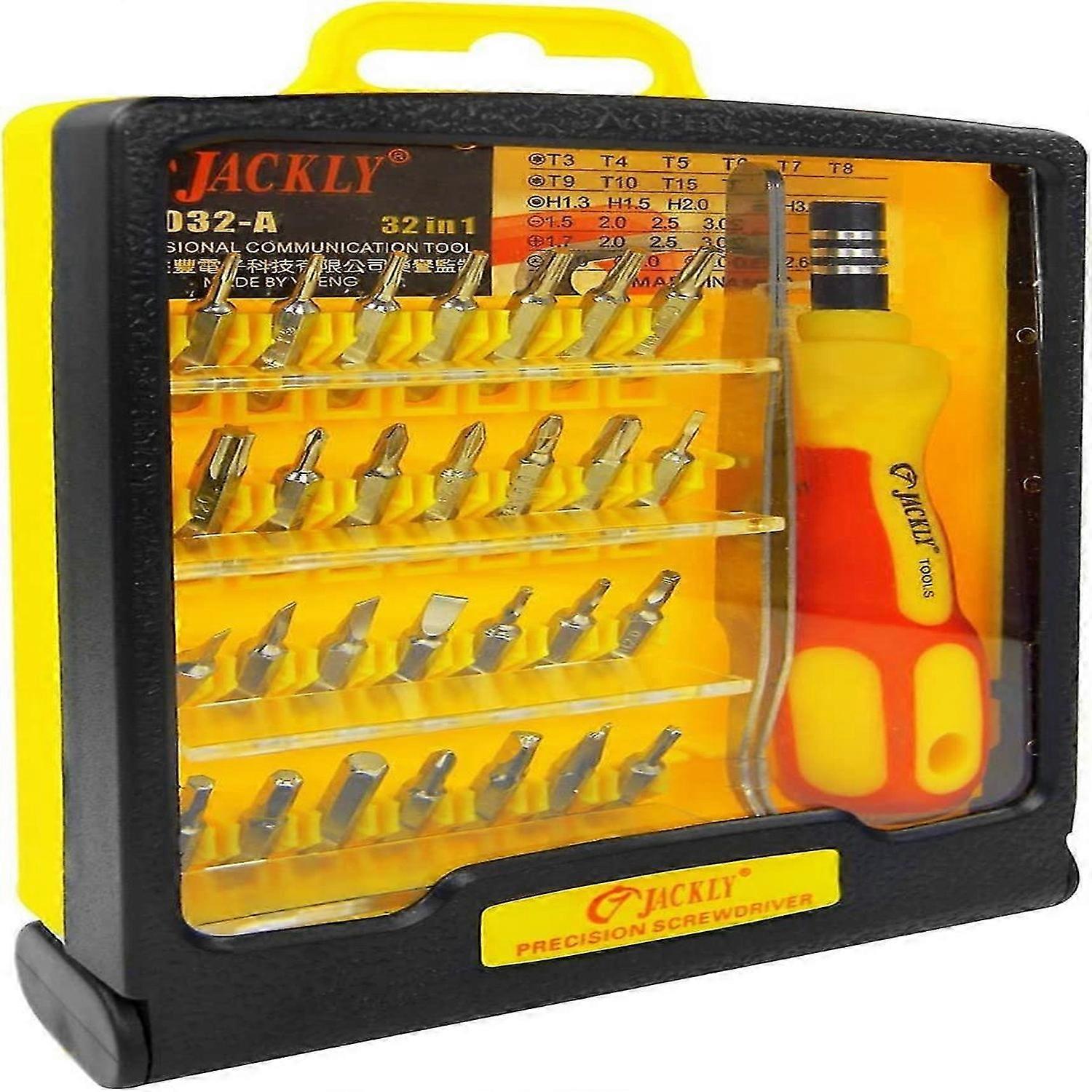 Jackly JK6032-A Set 32-in-1 diff. Bits + schroevendraaier, pincet