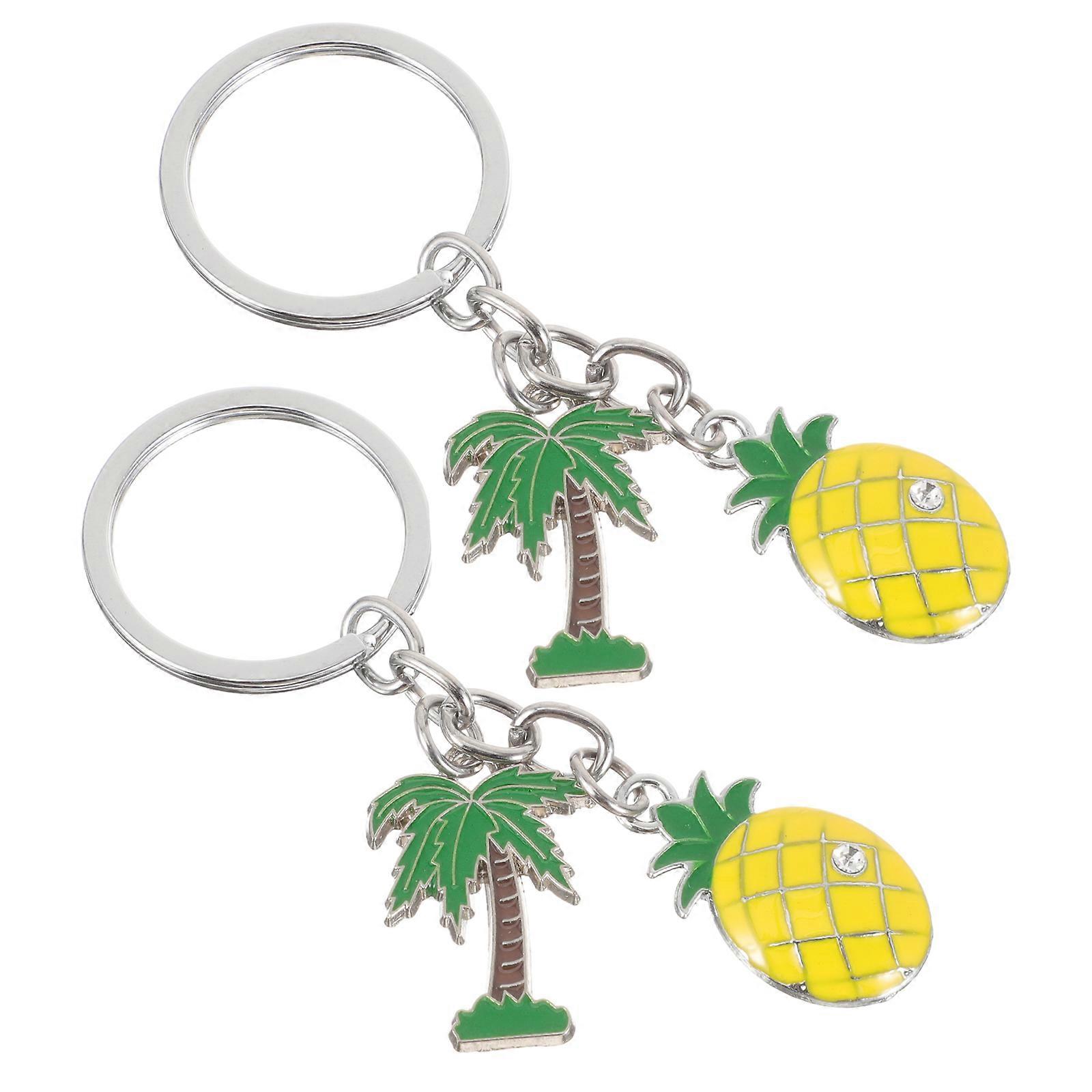 Creative Pineapple Keychain for Decoration 2Pcs Backpack Keychain
