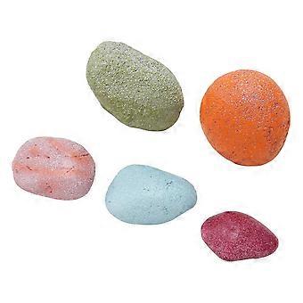 5pcs Fish Tank Decorative Colored Stones Innovative Landscaping Natural Colored River Rocks for Aquarium