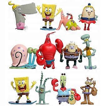 SpongeBob SquarePants 12-Piece Action Figure Set for Fun and Play