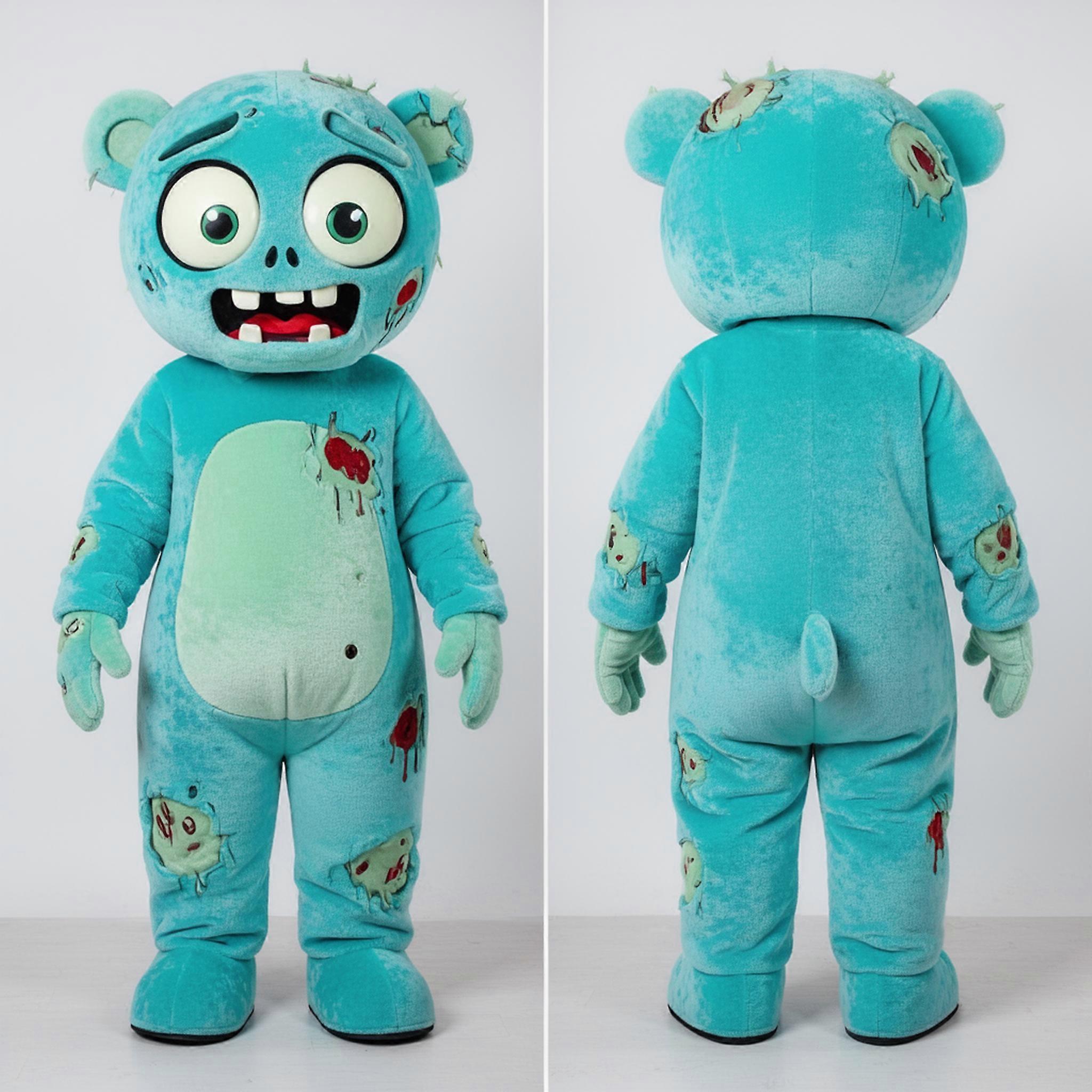 MASTICOT Cyan Rounded Zombie Mascot