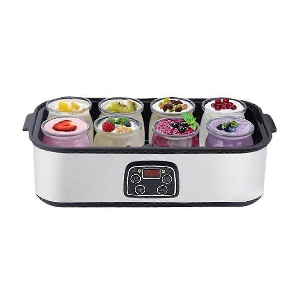 Automatic Yogurt Maker with 8 Glass Jars EU Plug