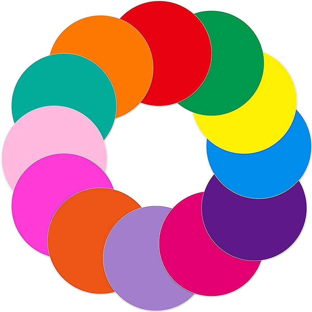 12Pcs Dry Erase Circles Removable Vinyl Dot Stickers for School Classroom Table & Desk 11.8Inch