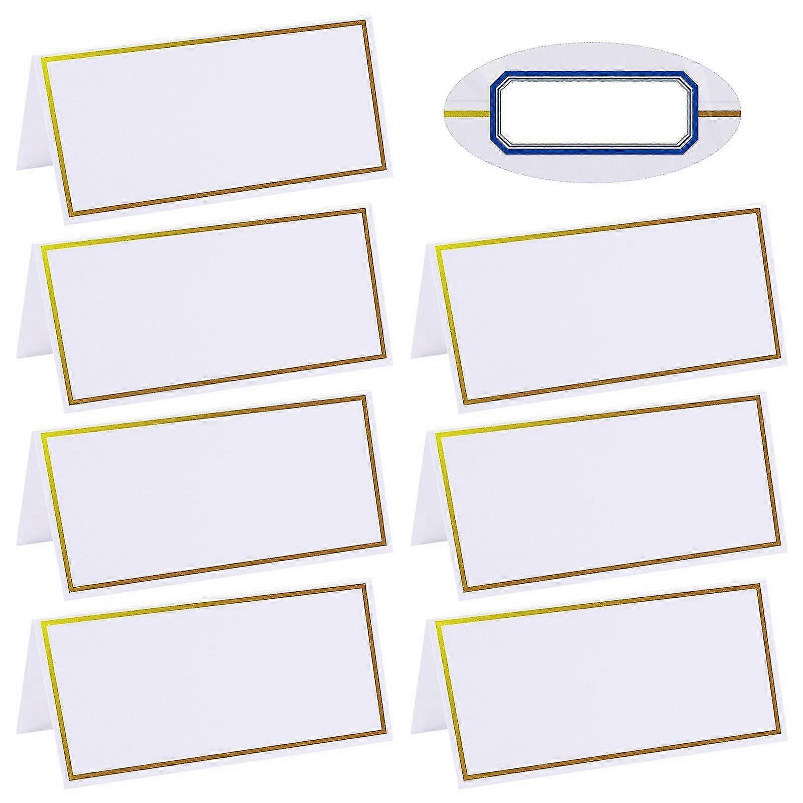 Self-Standing Cards Seating Arrangement Modern Style Golden Rectangular 20Pcs