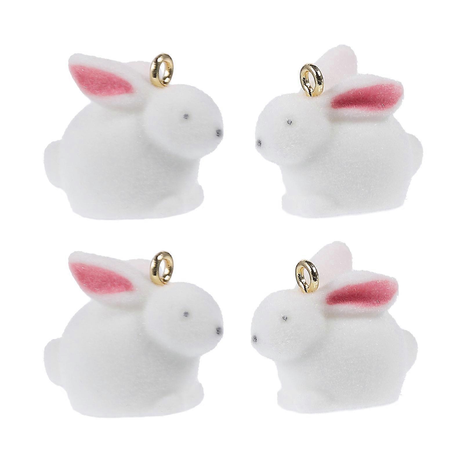 Adorable Rabbit Shape Pendant Accessories for Earring 4Pcs Set