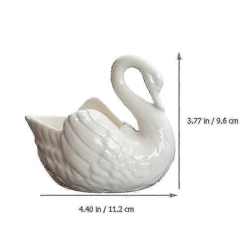 Succulent-Sized Swan Ceramic Planter