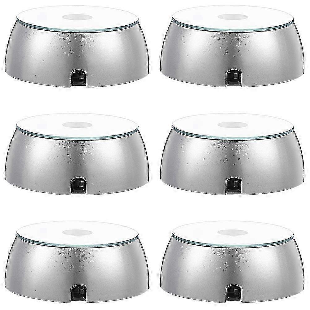 Crystal LED Light Base Stand compatible with Decoration 12Pcs Silver Lighting WI