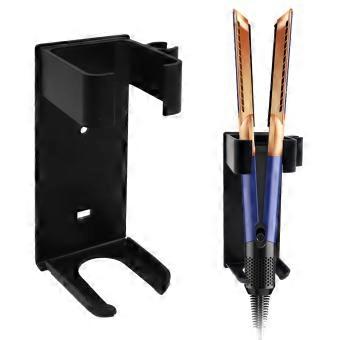 Black Wall Mounted Self-Adhesive Blow Dryer Holder for Bathroom Vanity