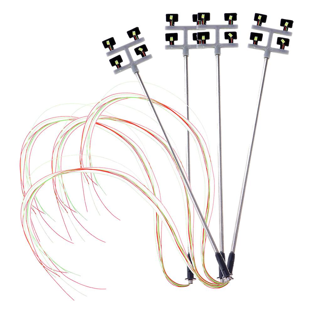 4 PCS HO Scale Model lighting tower,tower lights Model Lights Layout Lamppost for /Garden/Playgroun