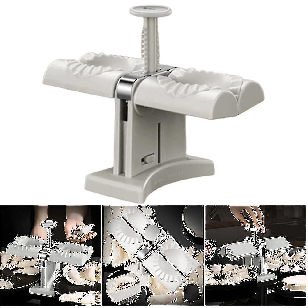 Household Double Head Automatic Dumpling Maker Ravioli Press Mold Making Tool
