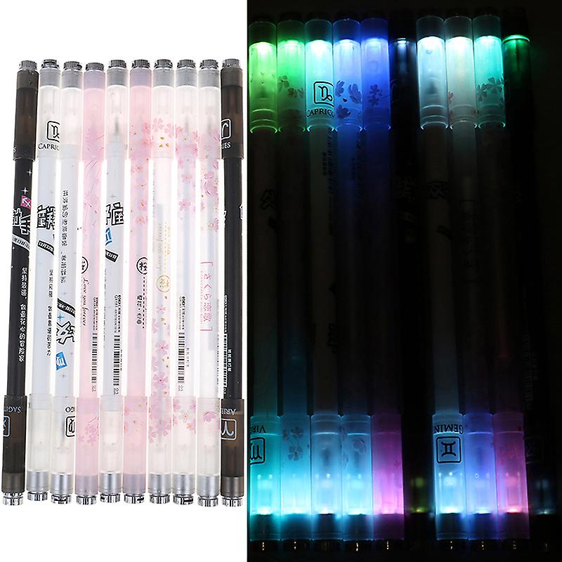 Creative Flash Spinning Pen Rotating Gaming Gel Pens With Light For Student Toy