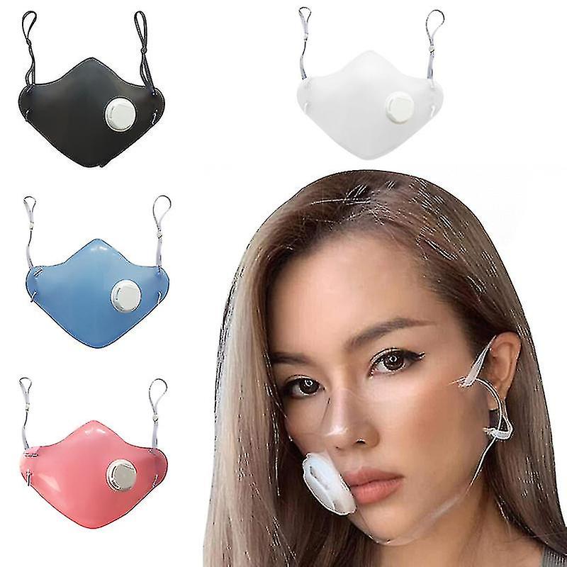 Klar ansiktsmask Transparent Face Shield-skydd återanvändbar andning som täcker vuxen munmaskskydd