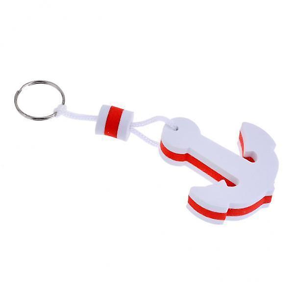 10xNovelty Boating Floating Key Chain Key Ring Keychains Float White Anchor