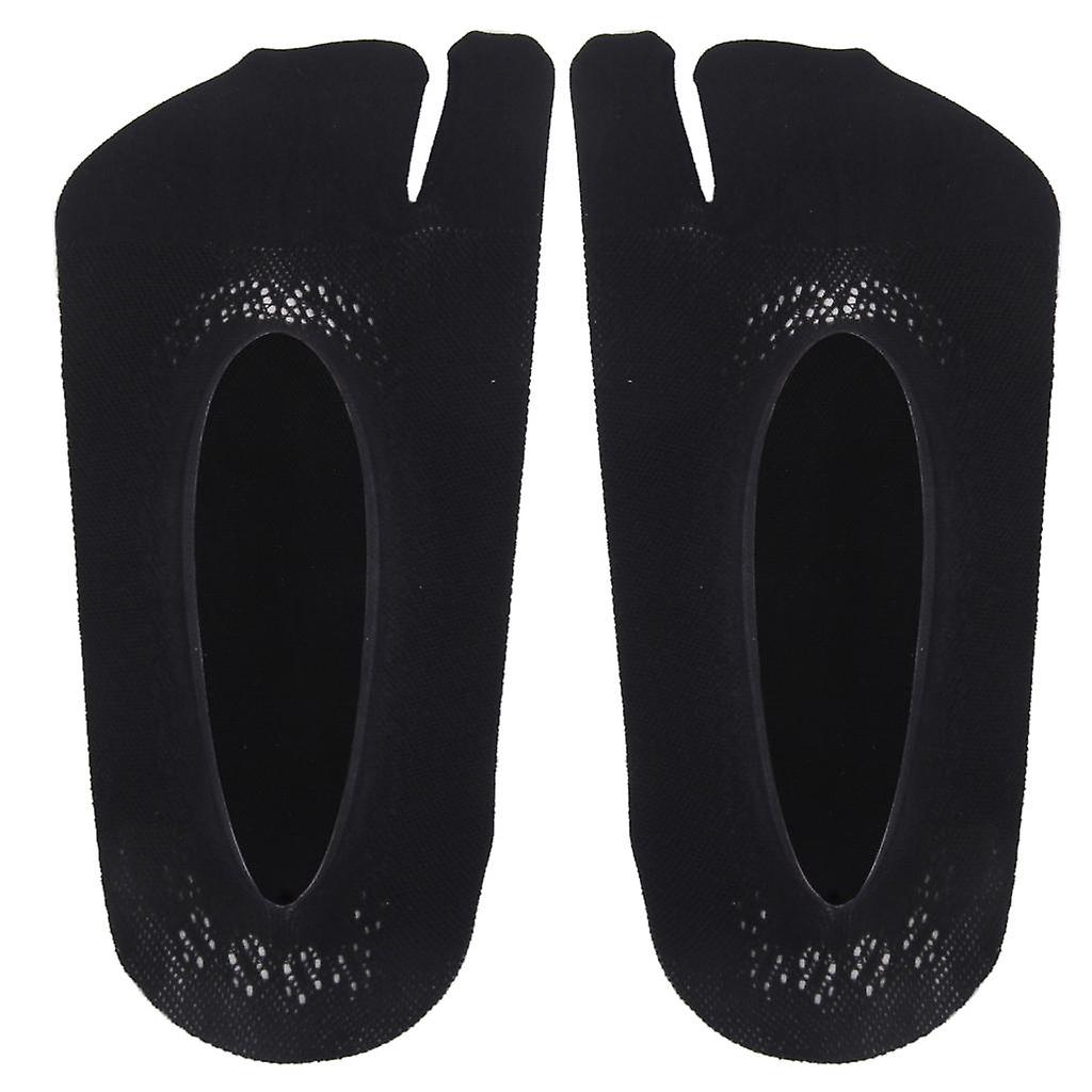 Pair Women's Two Toes Socks Boat Socks Black