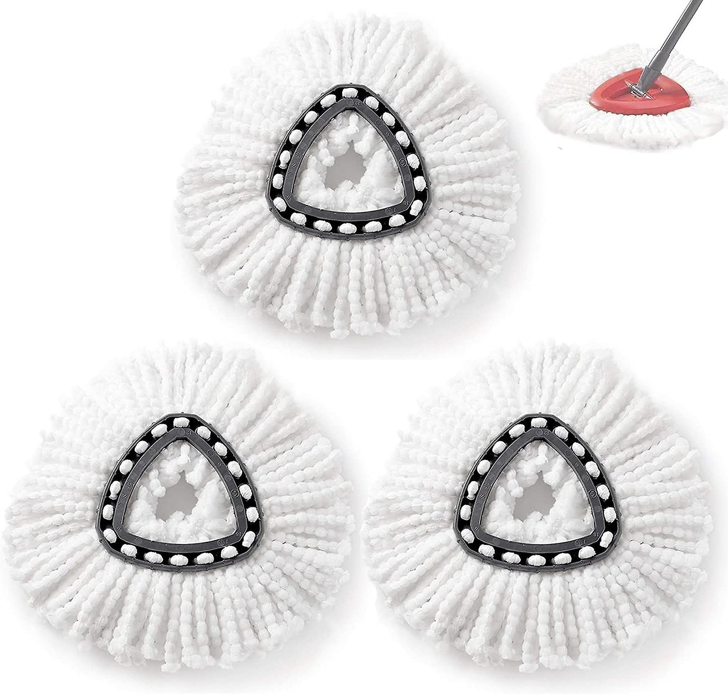 Replacement Mop Head, Microfiber Mop Refill Heads for Spin Mop, Microfiber Mop Head for Cleaning, Ternel, 3 Pieces