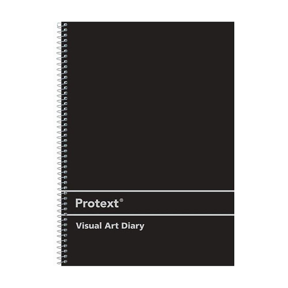 Protext A4 Visual Art Diary 120pg Black Durable Polypropylene Front Cover
