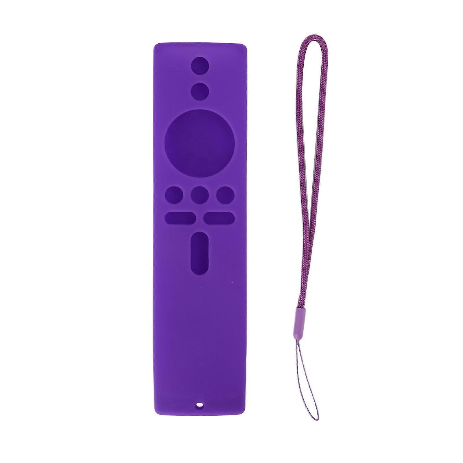 Anti-slip Silicone Protective Case for Xiaomi Mi Box S and Xiaomi Mi TV Stick Remote Control, Purple