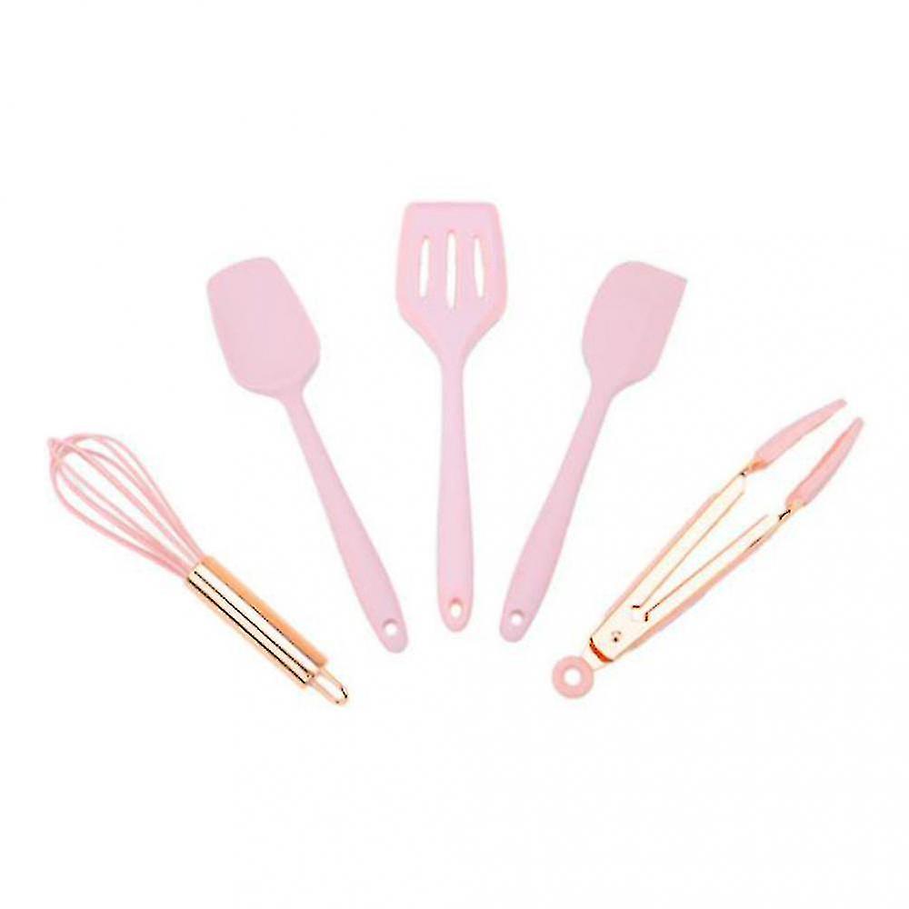 Cookware Sets Rose Gold Handle Silicone Children's Mini Baking Tools Five-piece Set