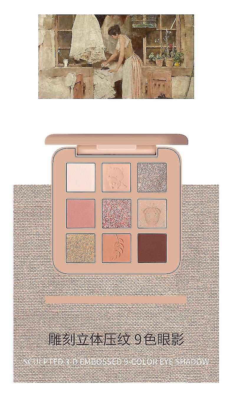 Eye Shadow Exquisite Embroidery 9 Color Eyeshadow Palette Shimmer Touch Easy To Wear Brighten Eyes|eye Shadow Dh74384