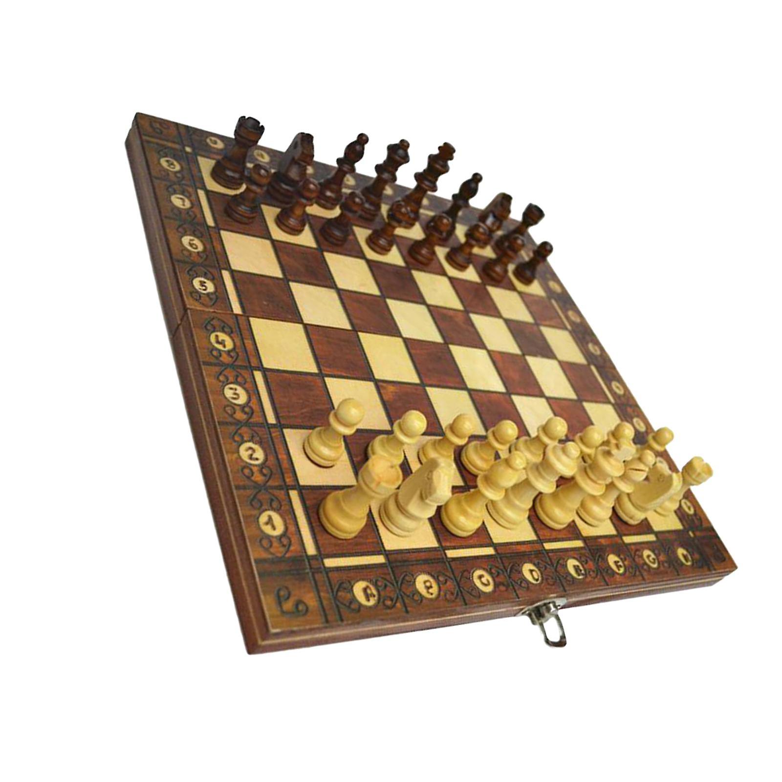 3 in 1 Chess Checkers Backgammon Travel Board Game Toys for Kids Adults 11"