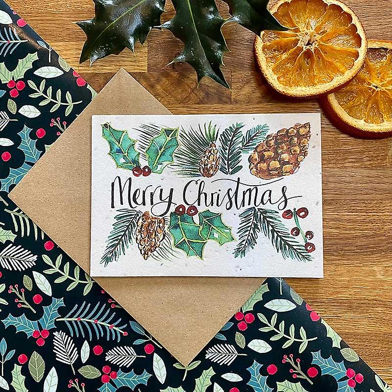 Merry Christmas - Plantable Wildflower Seed Card