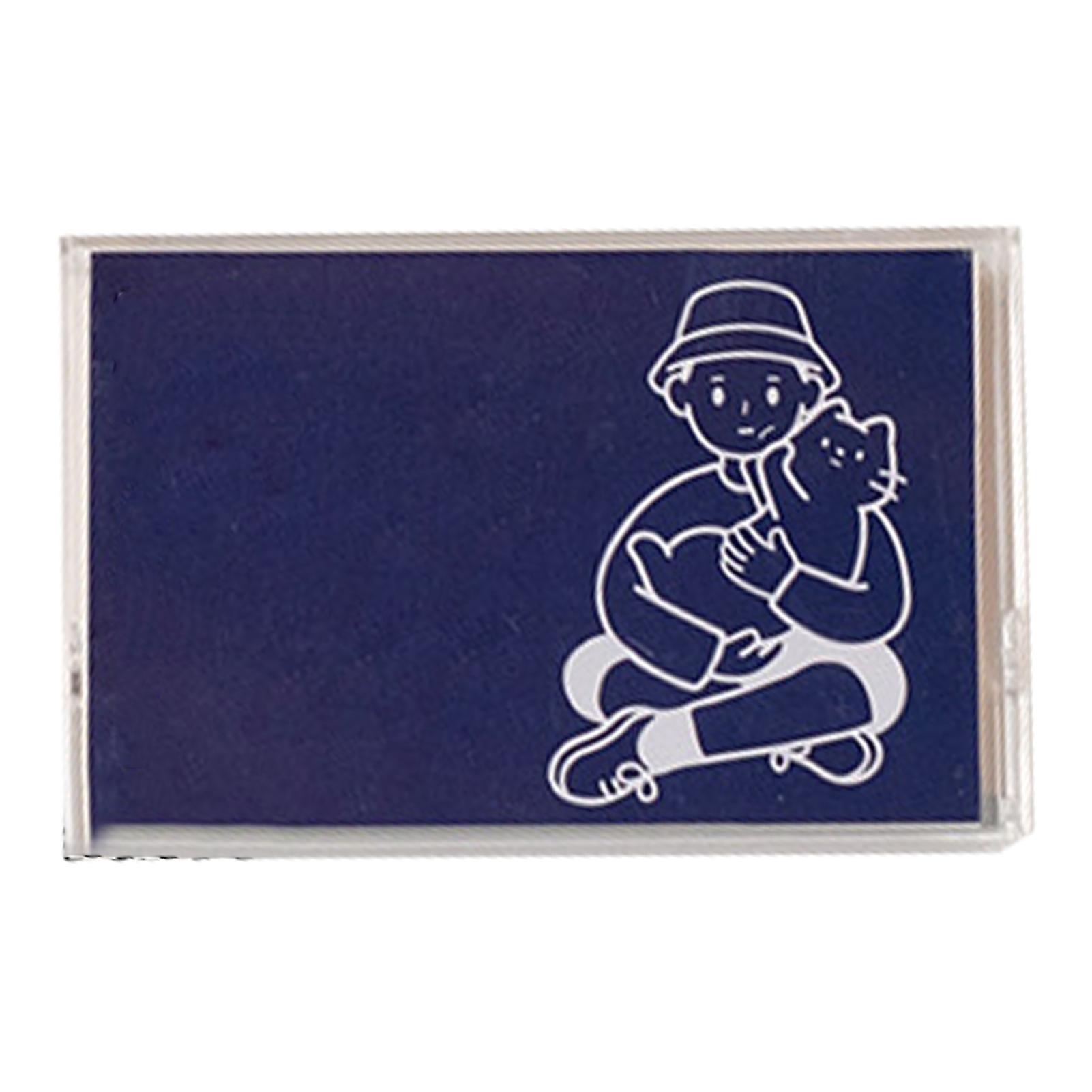 100 Sheets Mini Decorative Memo Paper Thicker Easy to Write Small Note Paper with Plastic Box for Student Take Notes Blue